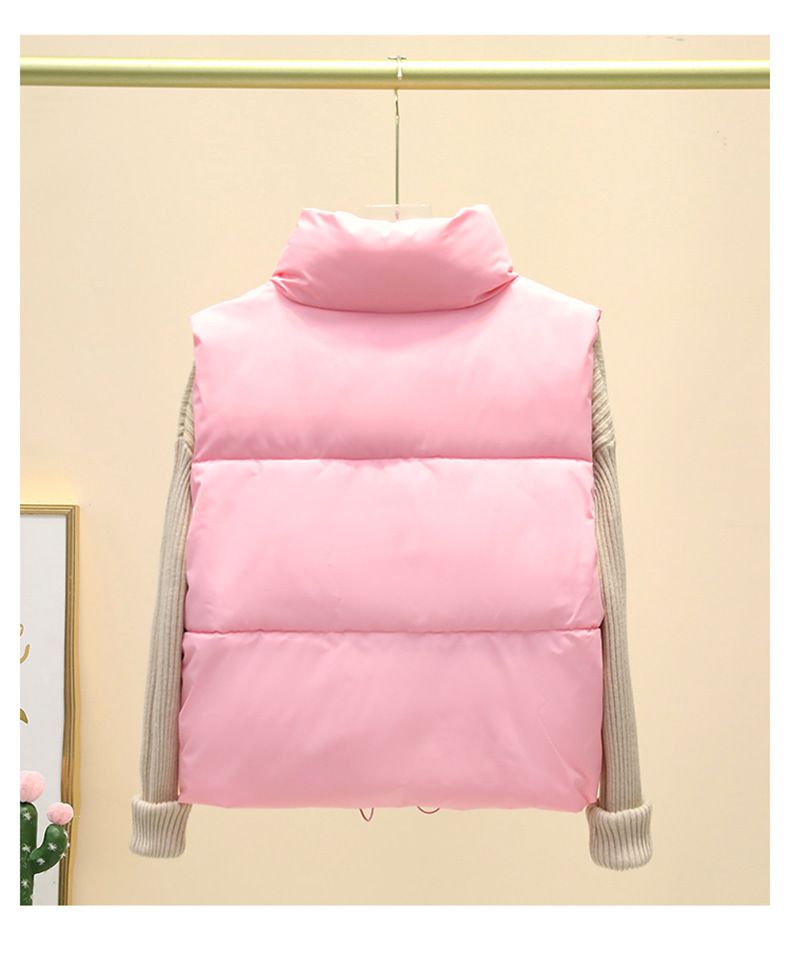 Gilet matelassé sans manches pour femme - Veste courte matelassée pour l'automne et l'hiver, superposition légère et chaude, tenue décontractée et de bureau_voghion.com