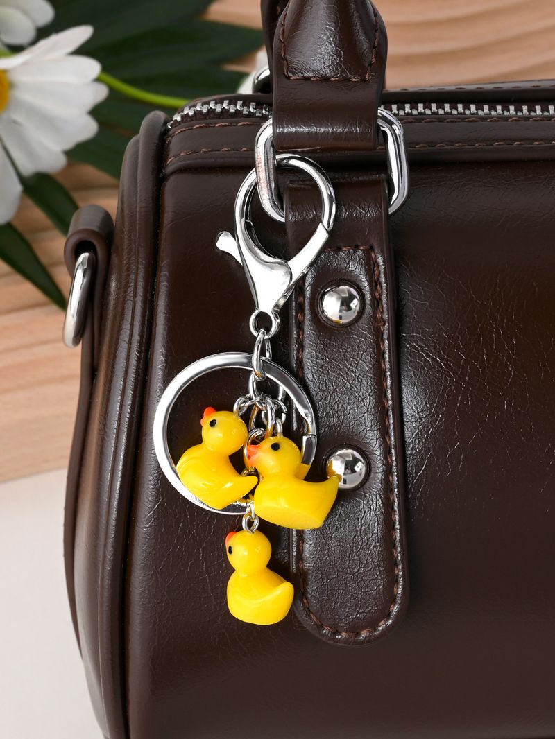 Wassertropfen Perle Kleine Ente Schlüsselanhänger Cartoon Tier Tasche Kopfhörer Fall Telefon Kleiner Anhänger_voghion.com