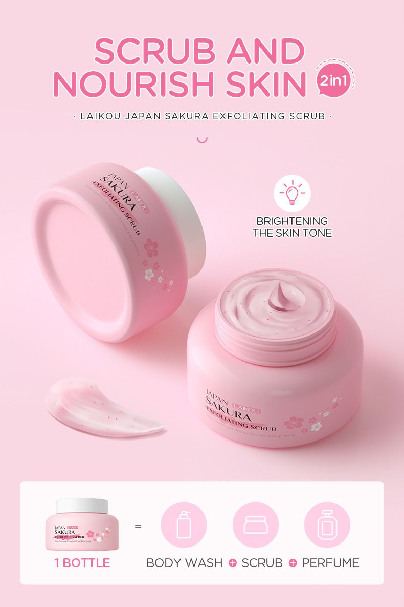 Laico Japon Sakura Yüz Peelingi 100g Keratin Temizleyici Nemlendirici_voghion.com
