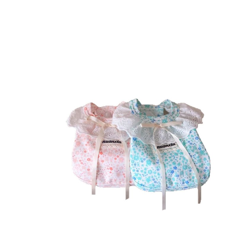 25 Korean Style INS Spring Summer Pet Home Cotton Floral Lace Vest Cat Small Dog Clothes_voghion.com