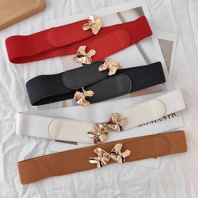 Neuer, einfacher, vielseitiger elastischer Gürtel für Pullover und Kleider für Damen, schmaler Taillenmieder, modischer Stretchbund_voghion.com