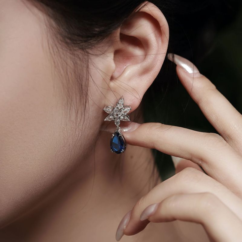 Set di gioielli pregiati in argento sterling 925, anello Paraiba, orecchini, collana, smeraldo, zircone, gioielli di alta gamma_voghion.com