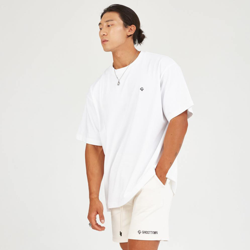 Muscle Spring/Summer New Men's Sports Running Fitness Training Cotton Loose Elastic Oversize Short Sleeve T-shirt_voghion.com