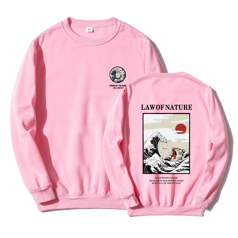 Trendy brand funny cat wave autumn and winter men and women leisure fleece sweater pullover Hoodie sweater men_voghion.com