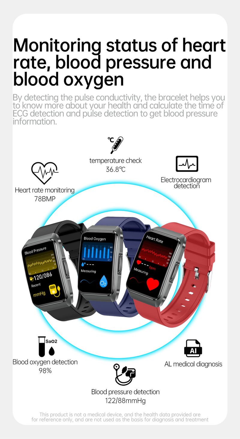 4G Smartwatch voor senioren met gezondheidsmonitoring, videogesprek, SOS-noodmelding, multifunctionele fitnesstracker (zwarte siliconen band)_voghion.com