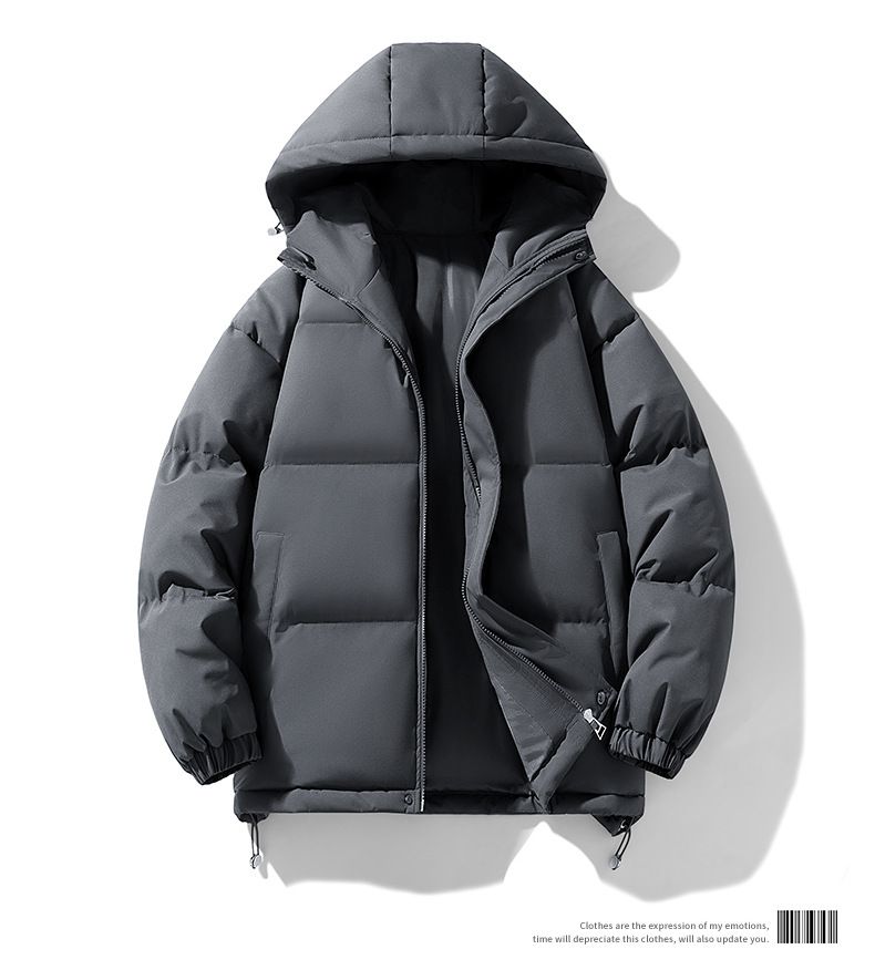 Herren Daunen Baumwolle Winter Neue Lose Warme Paar Mantel Trendy Verdickte Kapuze Puffer Jacke_voghion.com