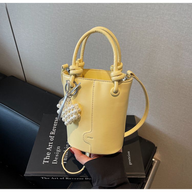 Women's Bucket Bag Stylish Silver Spice Single Shoulder Crossbody Bag With Retro Texture Carrying Bucket Bag_voghion.com