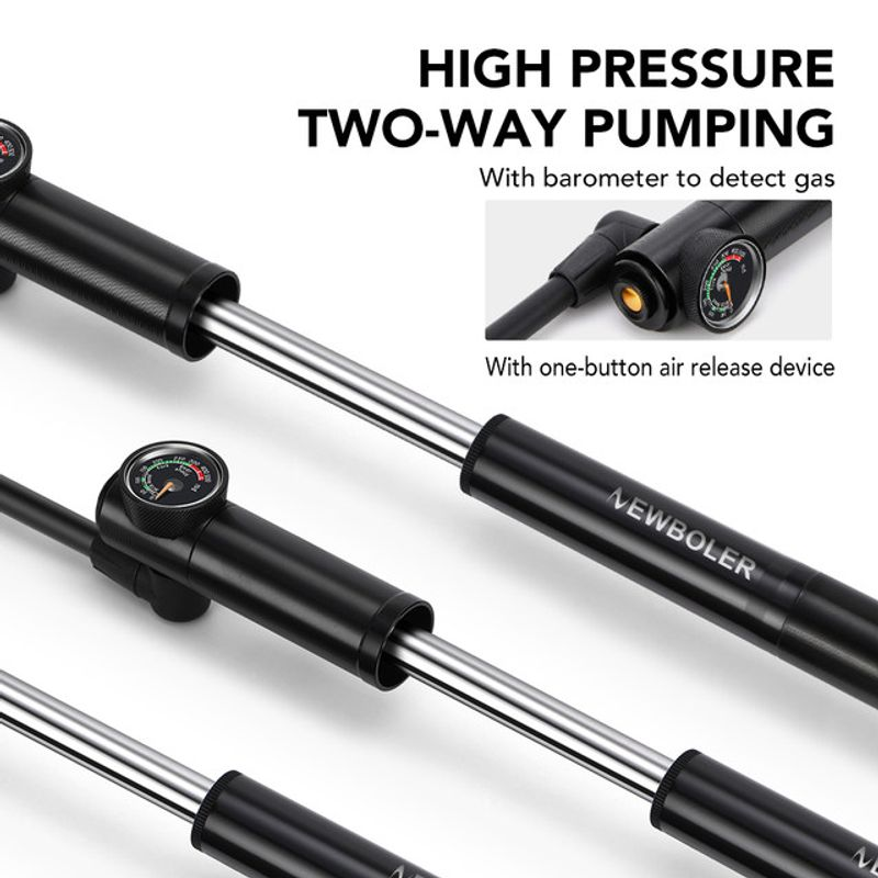 Tragbare Hochdruck-Fahrradluftpumpe mit 500 psi und Manometer für Gabel und Hinterradaufhängung, Stoßdämpfer, Mountainbike-Pumpe_voghion.com