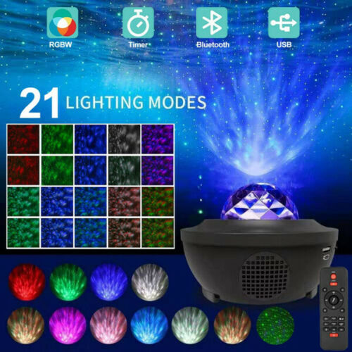 Projektor gwiazd Bluetooth z muzyką - lampka nocna Galaxy do sufitu sypialni dziecięcej_voghion.com
