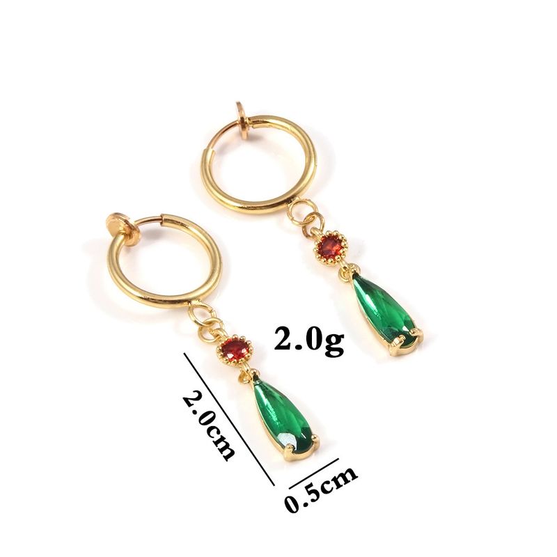 Anime Emerald Hall Stessi orecchini in rame e zircone perché non è necessario alcun foro per l'orecchio_voghion.com