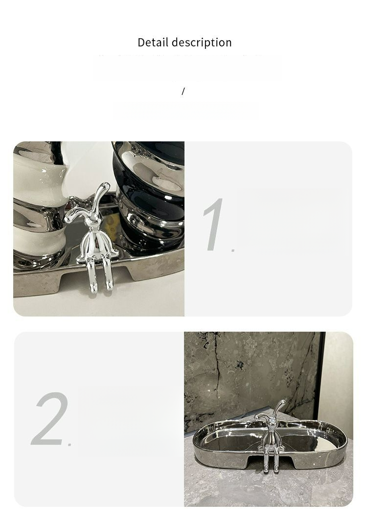 Bicchiere portaspazzolino in ceramica ACZT Kähler - Set per coppie premium con design igienico_voghion.com