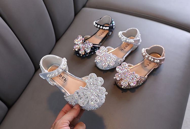 Neu Mädchen Mädchen Wenig Großes Kind Prinzessin Einzelnen Schuhe_voghion.com
