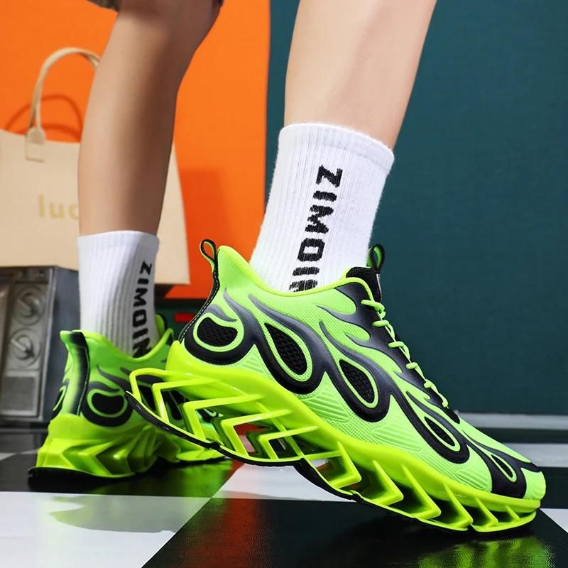 Custom Men Fashion Casual Sneakers Height Increasing Soft Lightweight Blade Sports Running Shoes for Man Closed Runner_voghion.com
