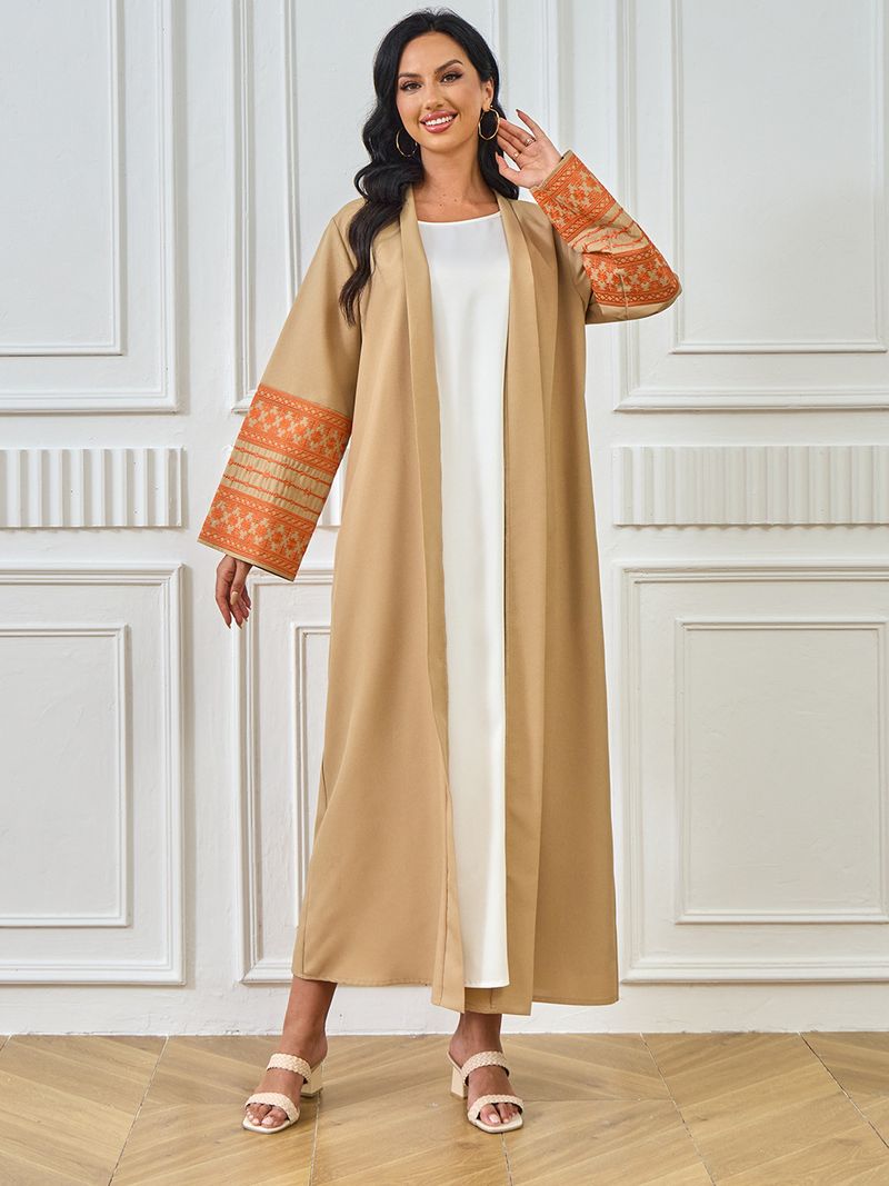 Sieviešu apģērbs Abaya Tuvo Austrumu musulmaņu modes elegants kardigans izšūta kleita sieviešu halāts_voghion.com