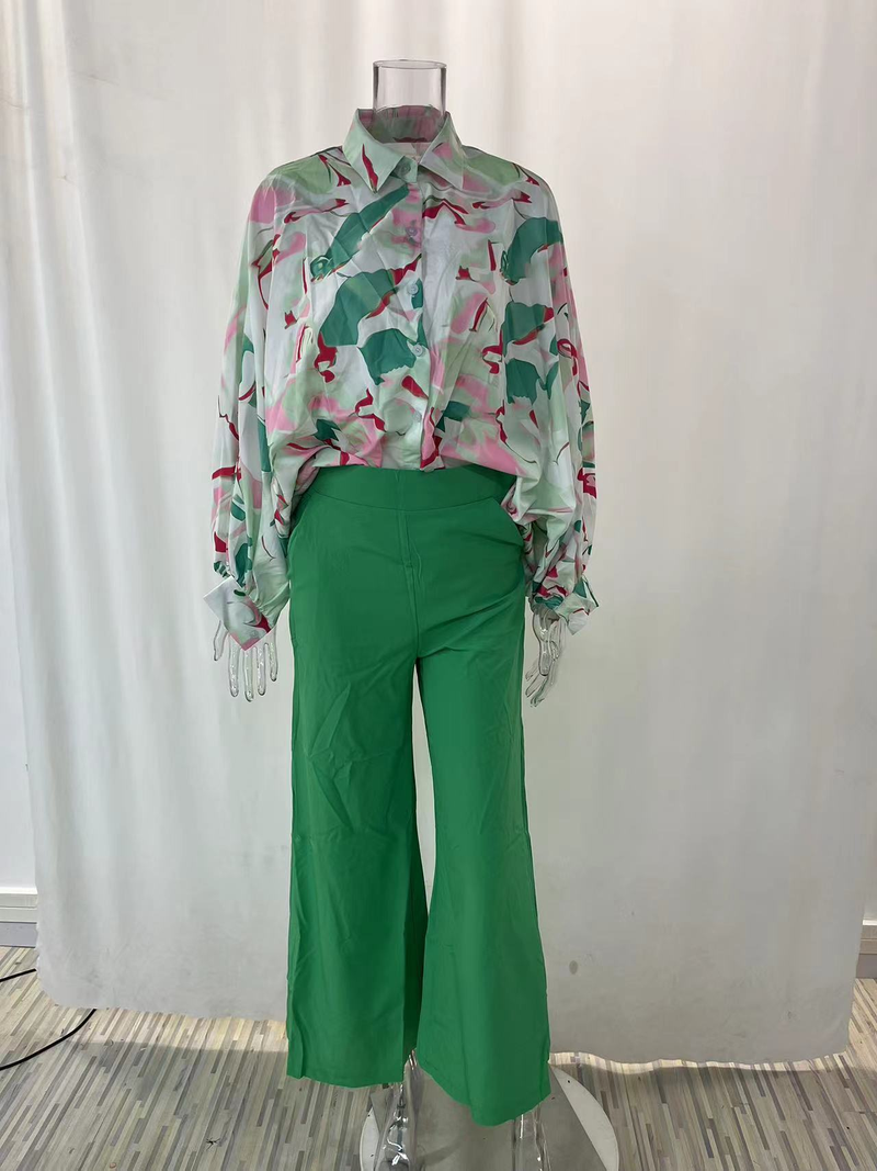 Camicie stampate popolari Pantaloni stile INS Abiti casual alla moda_voghion.com
