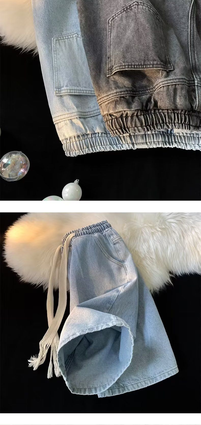 Herrenbekleidung Washed Distressed Denim Shorts Herren Sommer Dünne Shorts Retro Loose Straight Casual Mittellange Hose_voghion.com