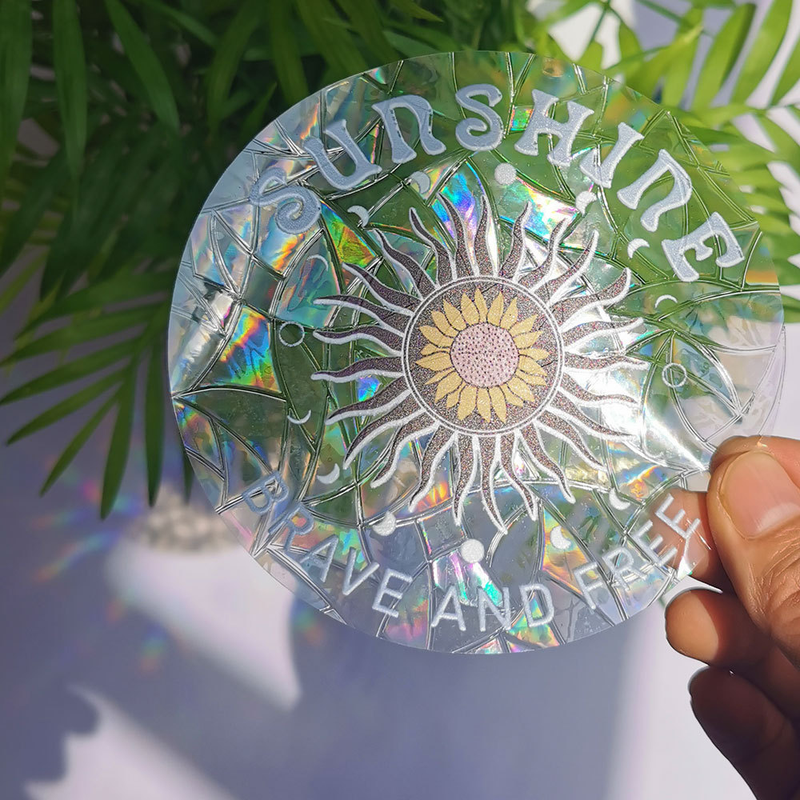 RPS053-126 Sunshine Catcher Farverig Suncatcher Rainbow Prisme Statisk Glas Stick PVC Anti Collision Stick_voghion.com
