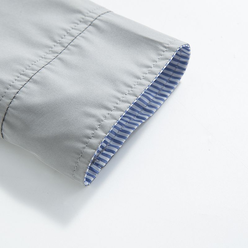 Waterbestendige trenchcoat met afneembare capuchon – klassieke lange windjack voor dames (S-XXL, grijs/zwart/blauw)_voghion.com