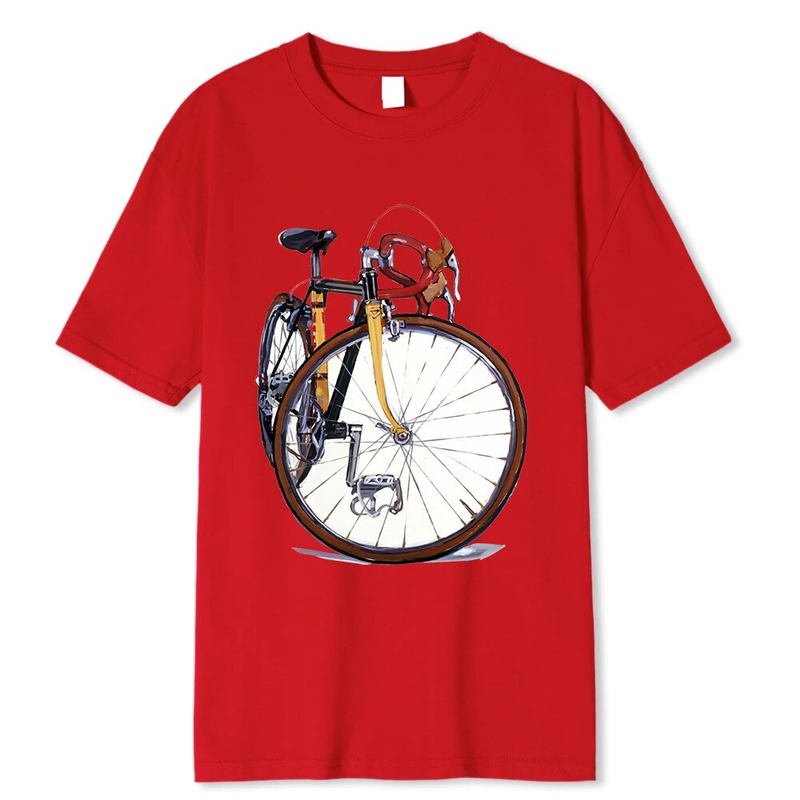 Pignon fixe vélo cycliste peinture T-Shirt nouvel été hommes à manches courtes vélo de route Sport amoureux blanc décontracté garçon t-shirts_voghion.com