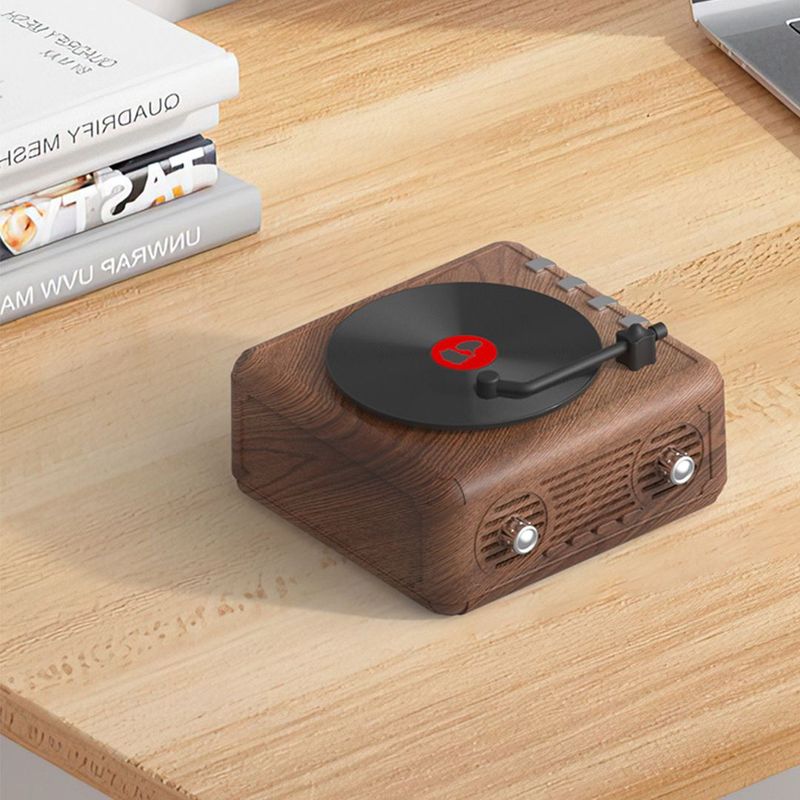 Drahtloser Bluetooth-Plattenspieler Audio Kreativer tragbarer Mini-Kartensteckplatz Kleiner Lautsprecher Subwoofer Geschenk_voghion.com