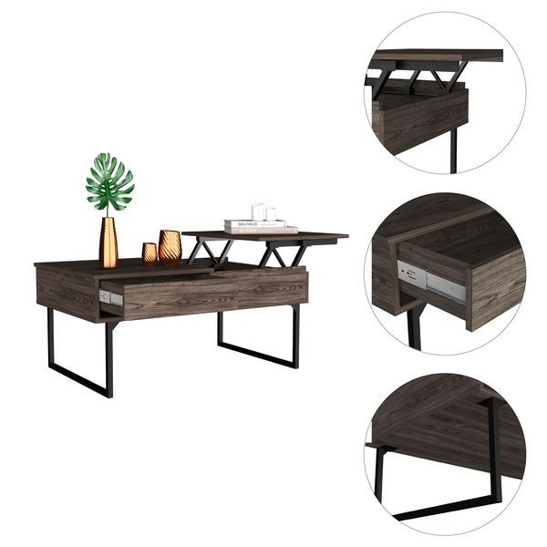 Hamburg TV Stand For TV´s Up 60', Four Legs, Three Open Shelves_voghion.com