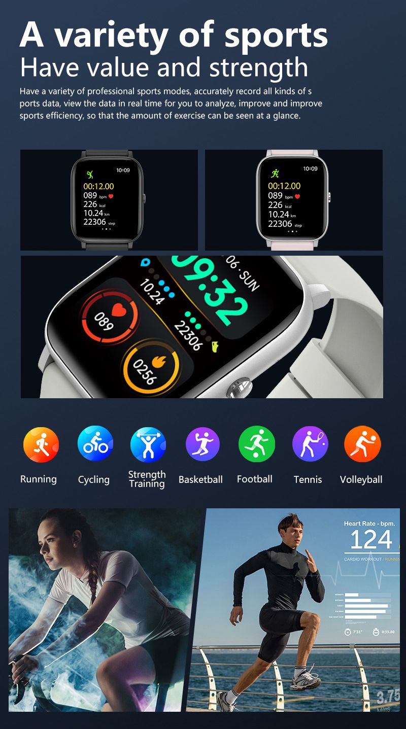 Smart Watch – Bluetooth Calling, Dynamic Island Display, Heart Rate & Blood Pressure Monitor, IP68 Waterproof, 7-Day Battery For Men & Women_voghion.com