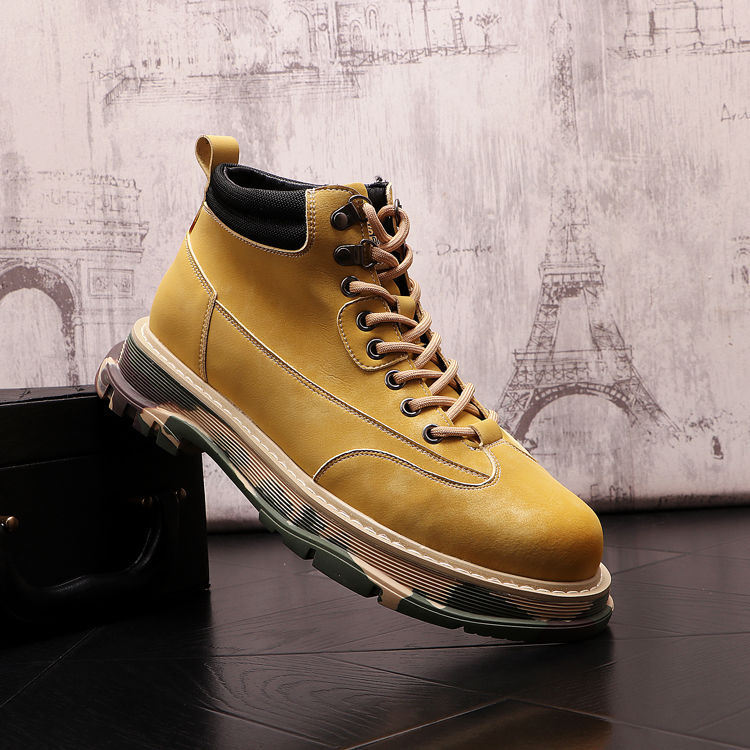 Martin Boots Men S High Top British Style Ins Mid Top Short Boots Tooling Boots Autumn And Winter Men S Shoes Increase Casual Desert Boots_voghion.com