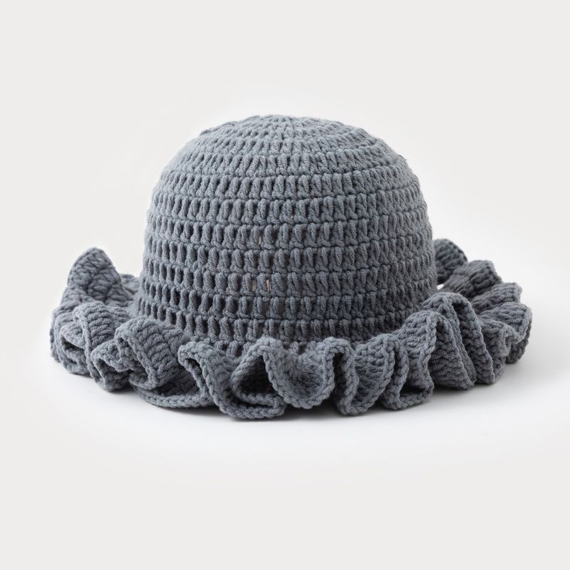 Cappello di lana intrecciato a mano transfrontaliero, autunno e inverno, antifreddo, spesso e antivento, semplice, tutto abbinato, cappello lavorato a maglia in tinta unita_voghion.com
