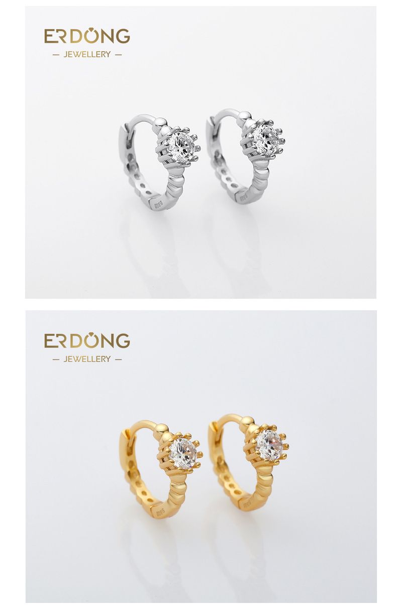 Pendientes de plata de ley 925 para mujer, de alta gama, con temperamento sencillo, ligeros, de lujo, con hebillas, joyería de nicho retro._voghion.com