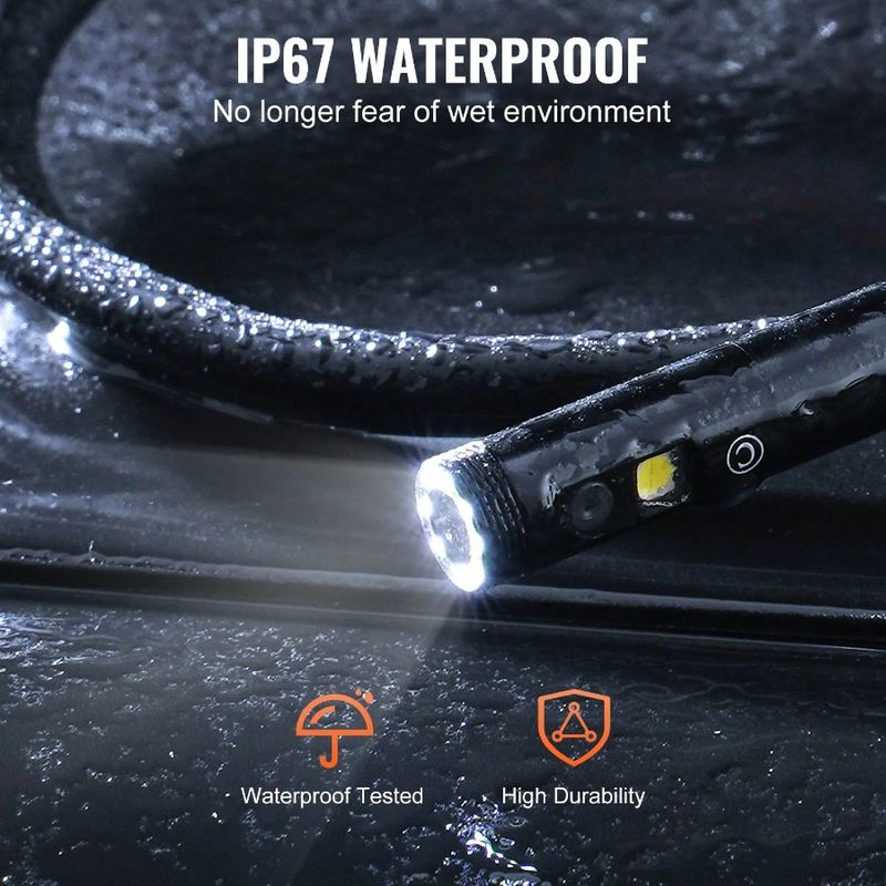 Luci 4.3 2 Schermo Borescope Endoscopio 8 + Fotocamera con Tripla Lente IPS_voghion.com