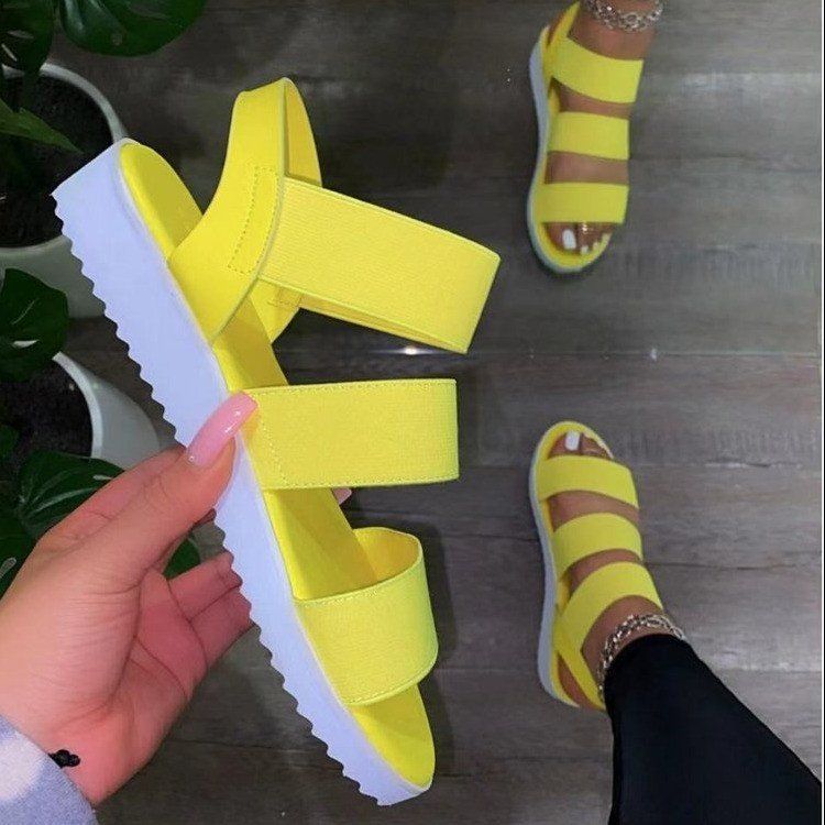 large Size Women's Shoes Low Heel Flat Bottom Beach Women's Sandals Manufacturers Wholesale_voghion.com