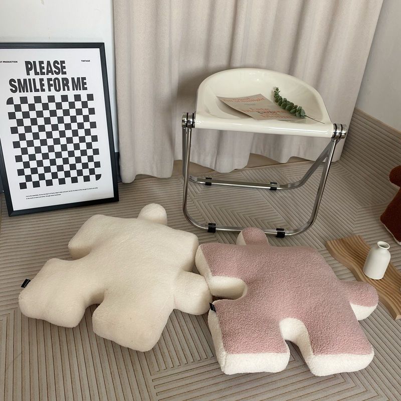 Nuovo stile Ins Futon bianco e nero Comodino Puzzle Pavimento Divano Soggiorno Cuscino Finestra a bovindo Cuscino_voghion.com