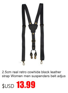 New Man's Suspenders Real Leather 6 Button Brace Strap Fashion suspensorio Adjustable Ligas Tirantes 3.5*120cm without box_voghion.com