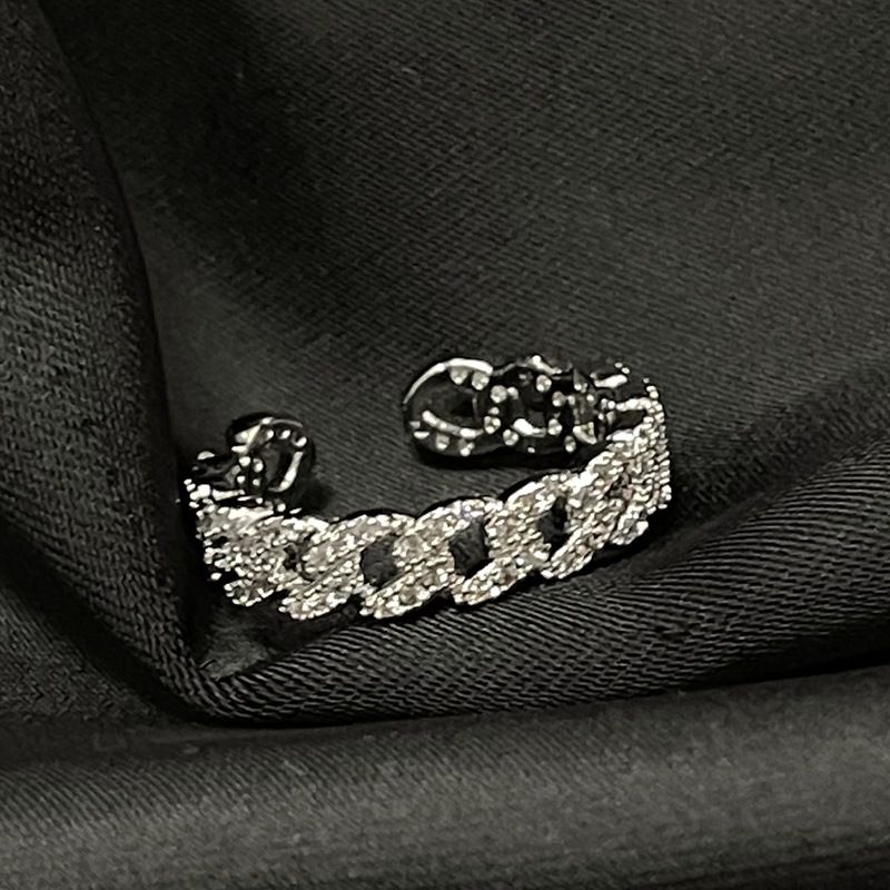 New Cuban Chain Inlaid Zircon Full Diamond Open End With Liht Luxury Hih Quality, Small And Medium Desin, Stacked_voghion.com