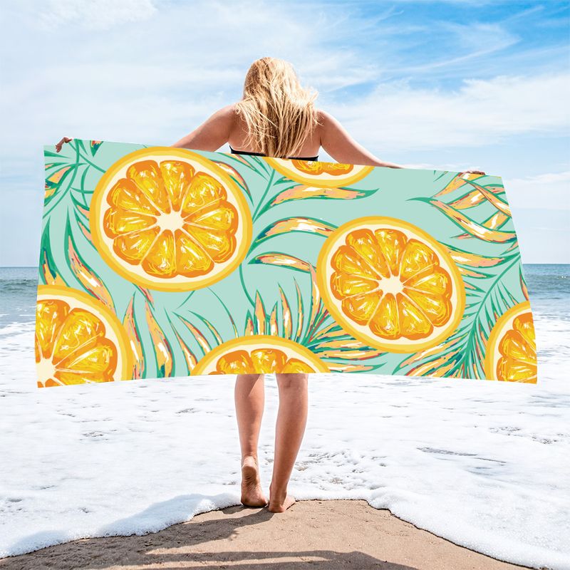 Asciugamano da spiaggia in microfibra premium 80x160 cm - Asciugatura rapida, ultra assorbente e stampa attiva per nuoto e sport_voghion.com