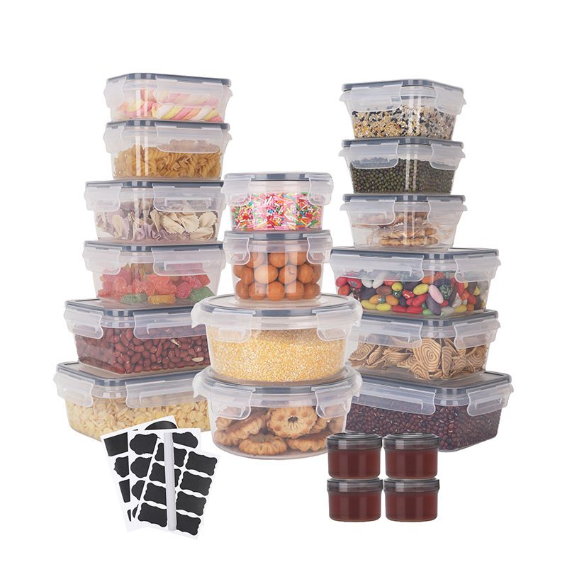 Contenitore per il pranzo in plastica trasparente per alimenti e cereali Fresh-Keeping Kitchen, set da 20 pezzi_voghion.com