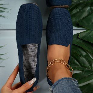 Scarpe casual da donna, con testa quadrata grande, estive 2025, con un solo piede_voghion.com