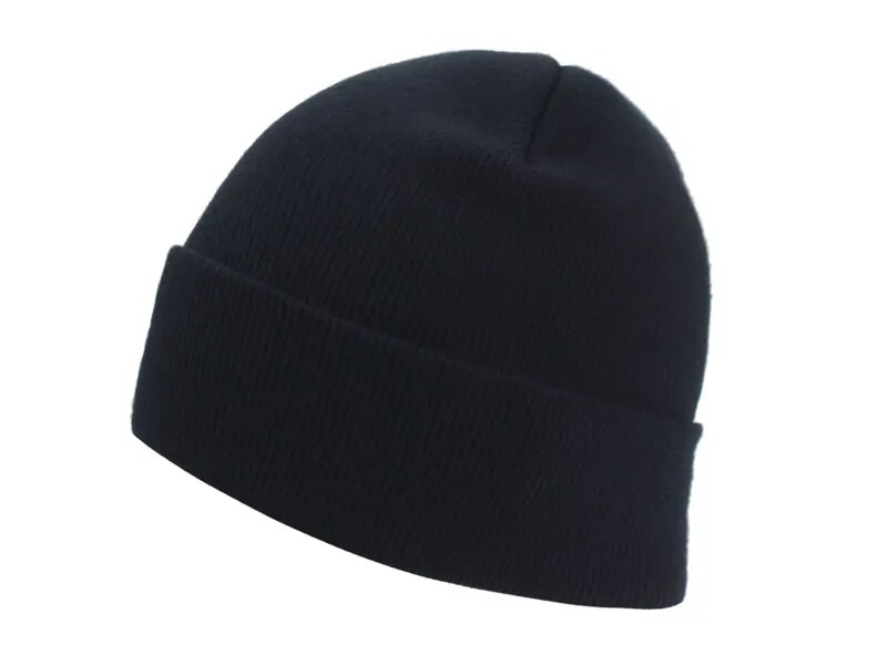 Solido lavorato a maglia per cappelli Skullies Cappello da donna autunno Beanie Gorro Warm Skull Hood Cappello invernale da uomo_voghion.com