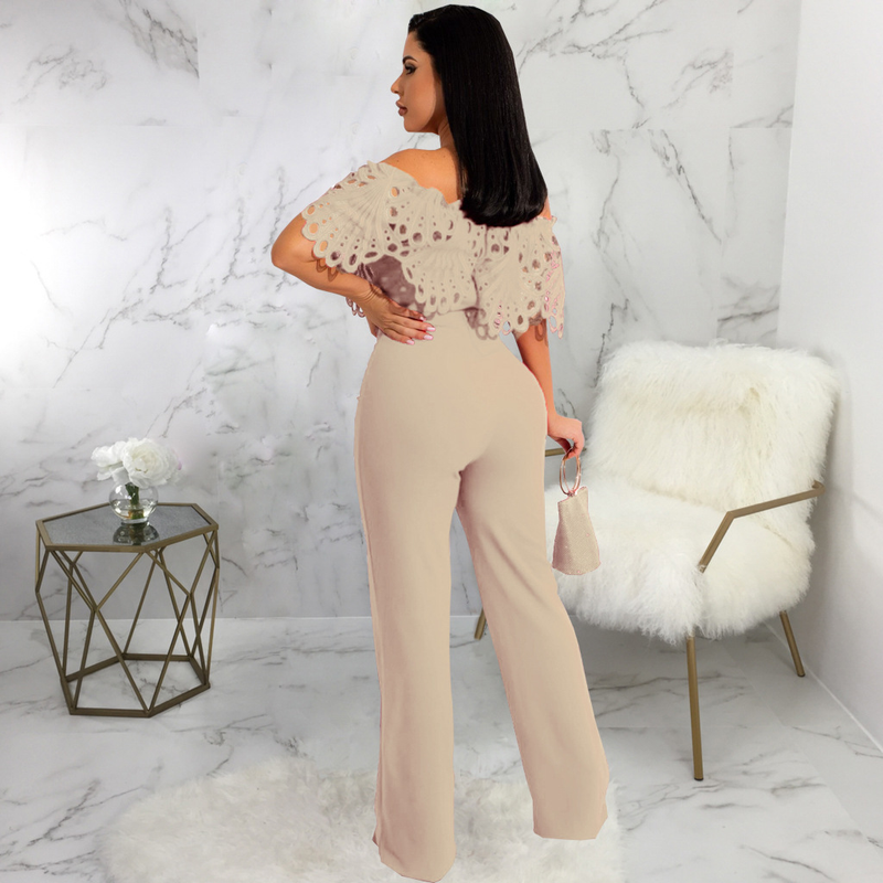 Europeisk och amerikansk sexig fashionabel enfärgad jumpsuit med tubtopp_voghion.com