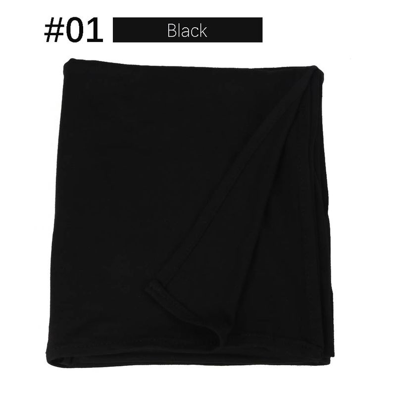 Jednobojni ženski, jednostavni modni turban, svilenkasti pamučni topli šal_voghion.com