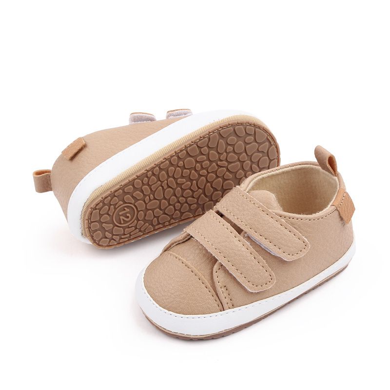 Mère et enfants printemps et automne chaussures bébé 3-6-12 mois bébé double Velcro chaussures enfant en bas âge chaussures bébé M22-13_voghion.com