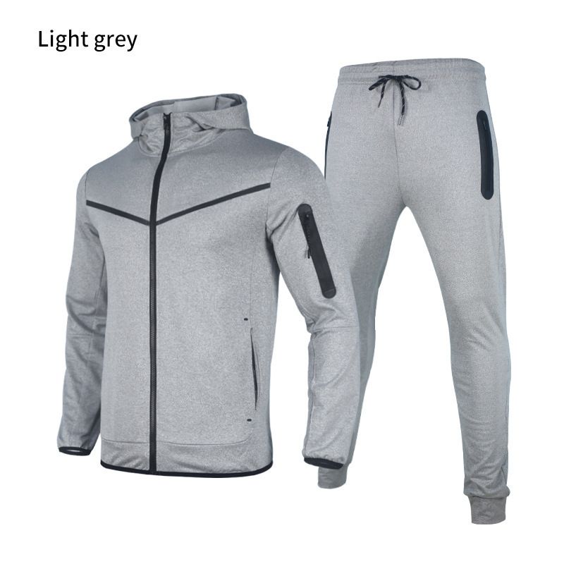 Spring Autumn Coat, Long Pants, Hooded Sports and Casual Set, Men's Set_voghion.com