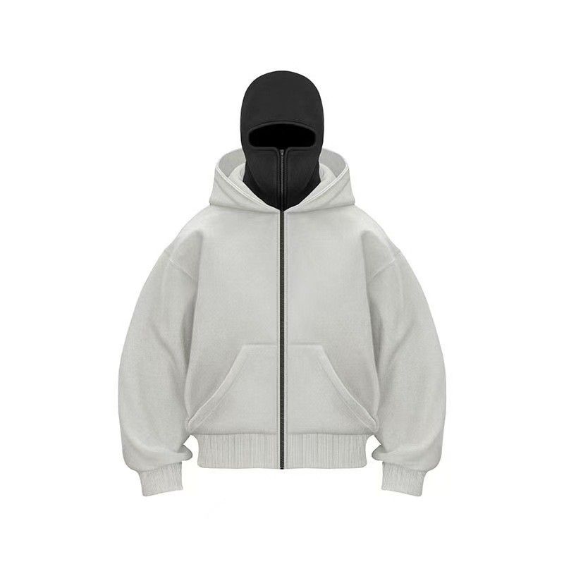 Abbigliamento 2025 Primavera Nuova Moda 250g Felpa con Doppio Cappuccio Giacca da Uomo_voghion.com
