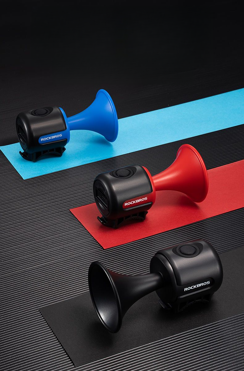 Klaxon de vélo universel Rock Brothers pour vélos électriques de route et de montagne, sonnette d'avertissement pour vélos d'enfants_voghion.com