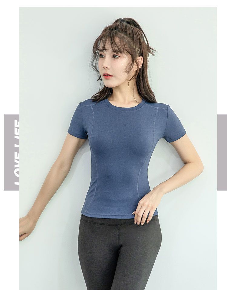 Slim fit sportfitnesspak voor dames, hardlopen, zweetabsorberende sneldrogende kleding, afslanken en nauwsluitende yoga_voghion.com