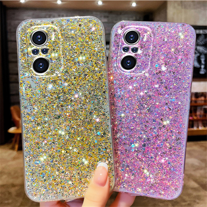 Lyx Gypsophila Glitter Bling Color Telefonfodral För Samsung Galaxy A11 A31 A51 A71 M11 M12 M02 M10 A70 A50 Silikonlock_voghion.com