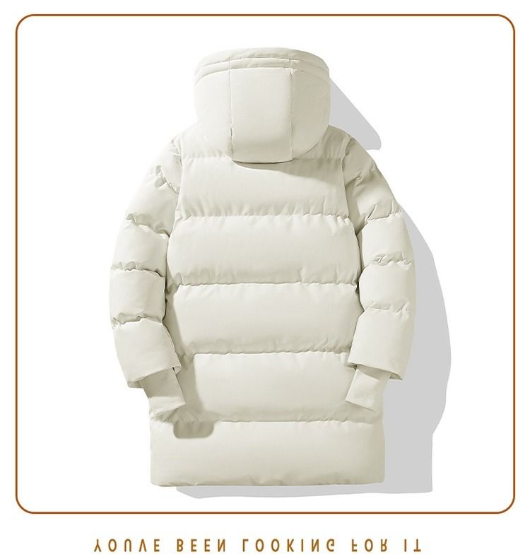 Cappotto invernale di media lunghezza per ragazzi adolescenti, giacca imbottita pesante con cappuccio e calda fodera in pile, da indossare tutti i giorni a scuola_voghion.com