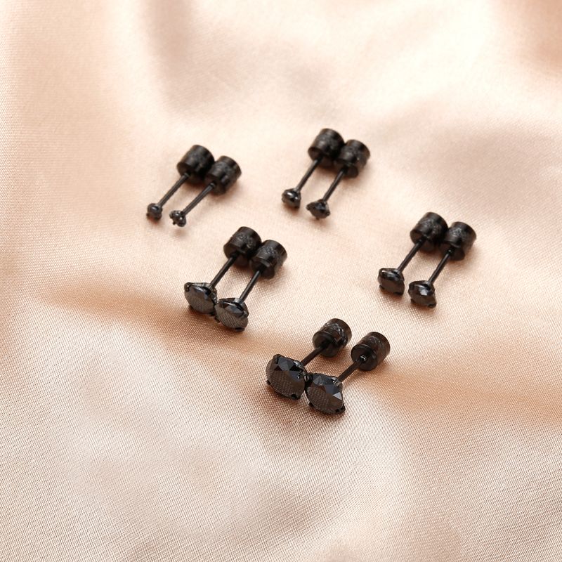 Orecchini a forma di garofano in acciaio inossidabile anallergico con base piatta_voghion.com