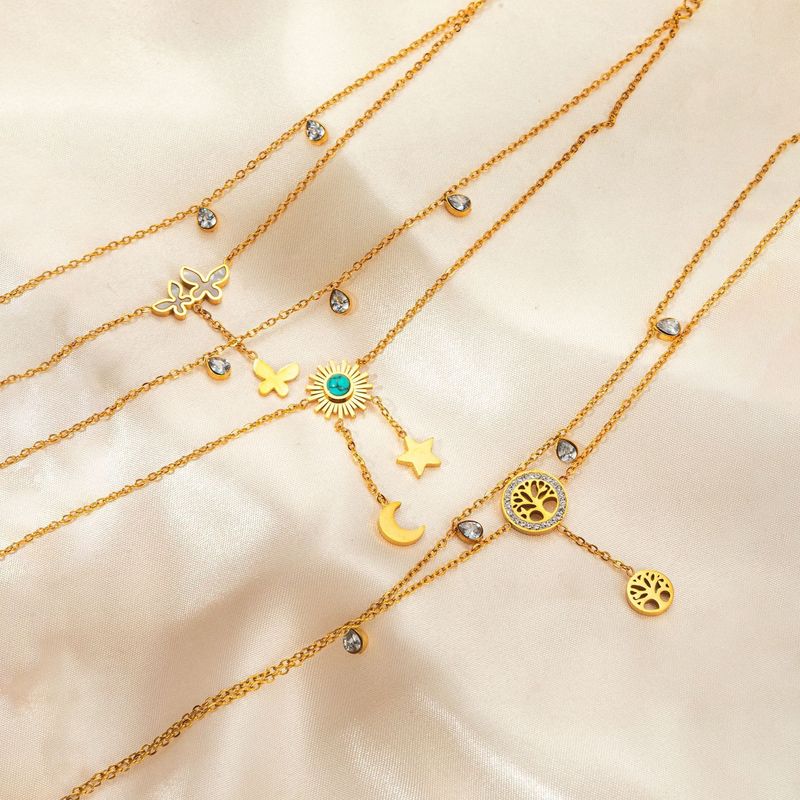 Cavigliera a forma di fiore, semplice, in acciaio inossidabile, con personalità dorata e resistente allo sbiadimento_voghion.com