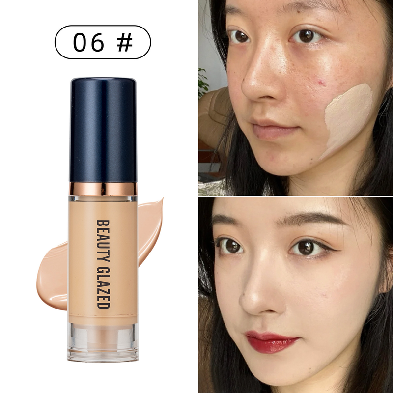 Vloeibare 6 ml gezichtsfoundation Volledige concealer Make-up Waterdichte basis Fleuren Whitening Cover Donkere kringen Mat_voghion.com